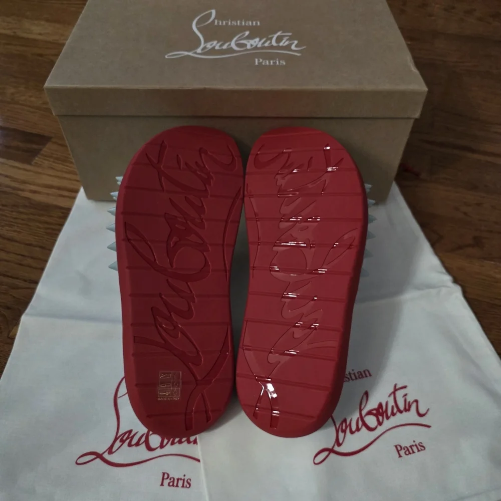 Christian Louboutin Spiked Sandals - White and Red
